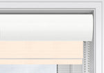 Rose Omega Semi Blackout Cream Electrical Day and Night Blind