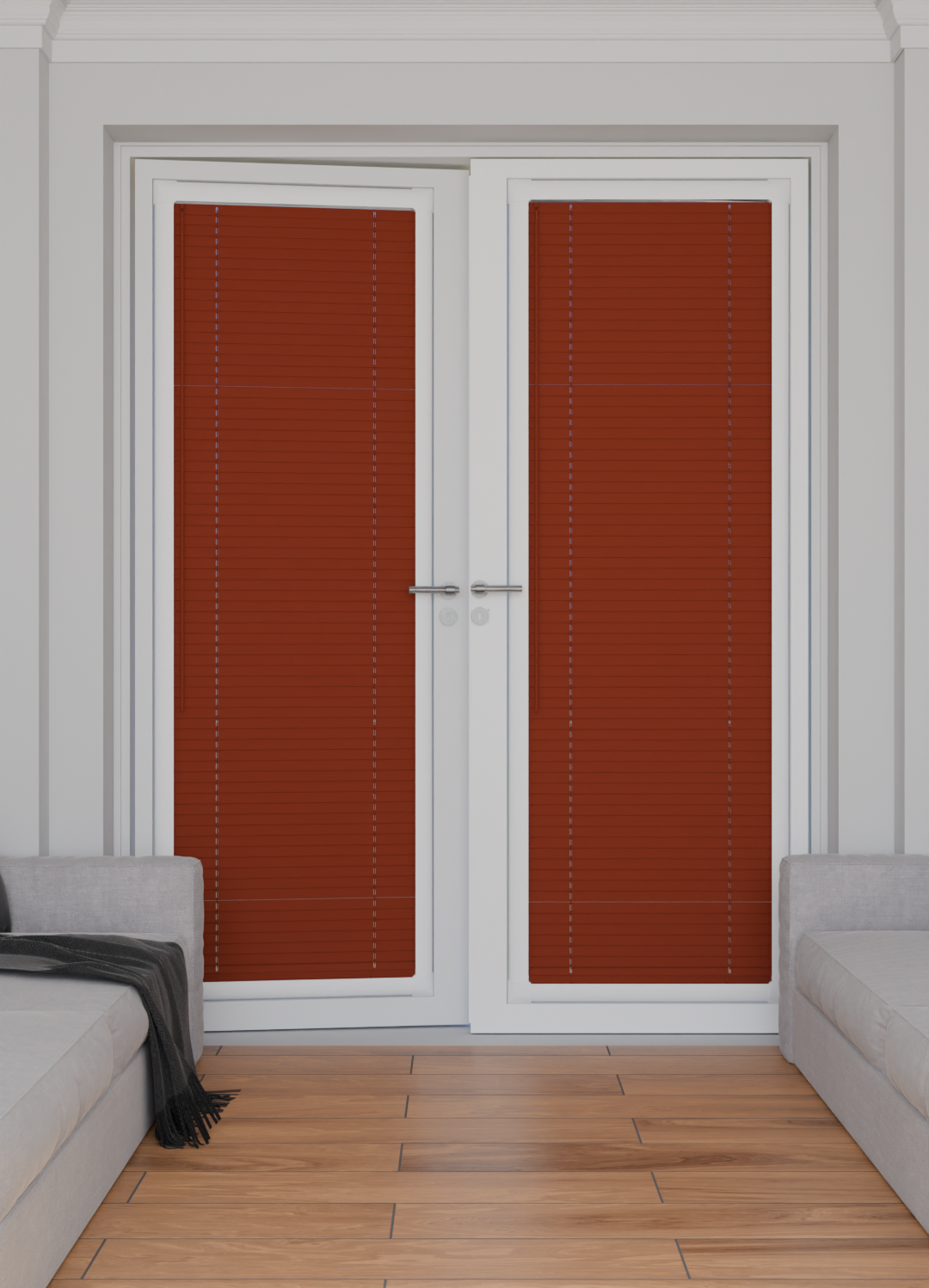 Perfect Fit No Drill Metal Blind - Russet - 25mm