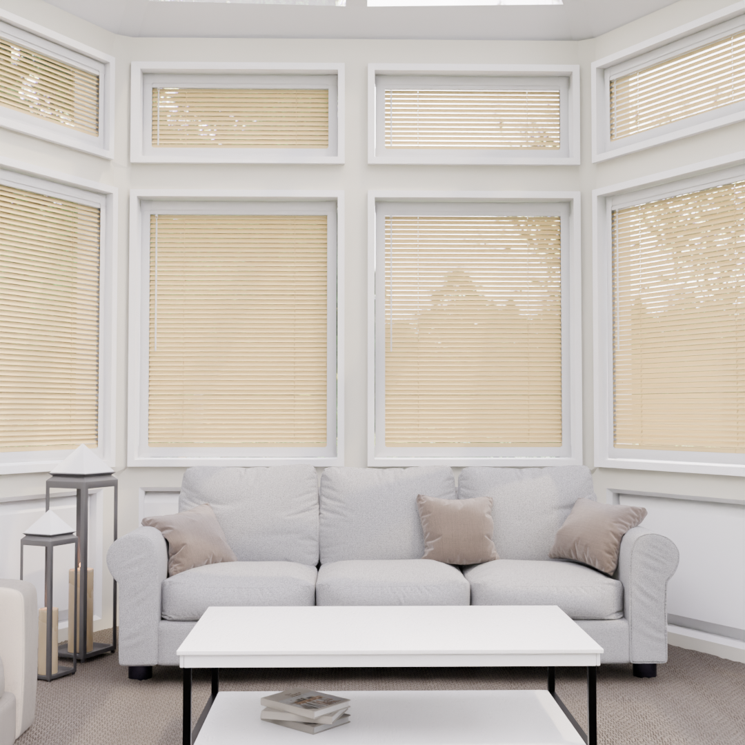 Perfect Fit No Drill Metal Blind - Sand - 25mm