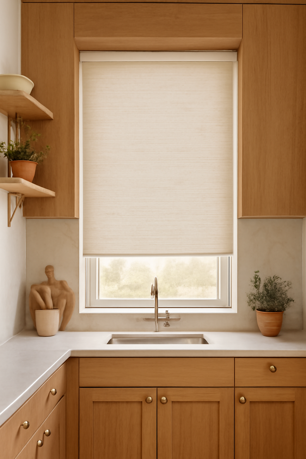 Sawyer Fawn Electrical Roller Blind