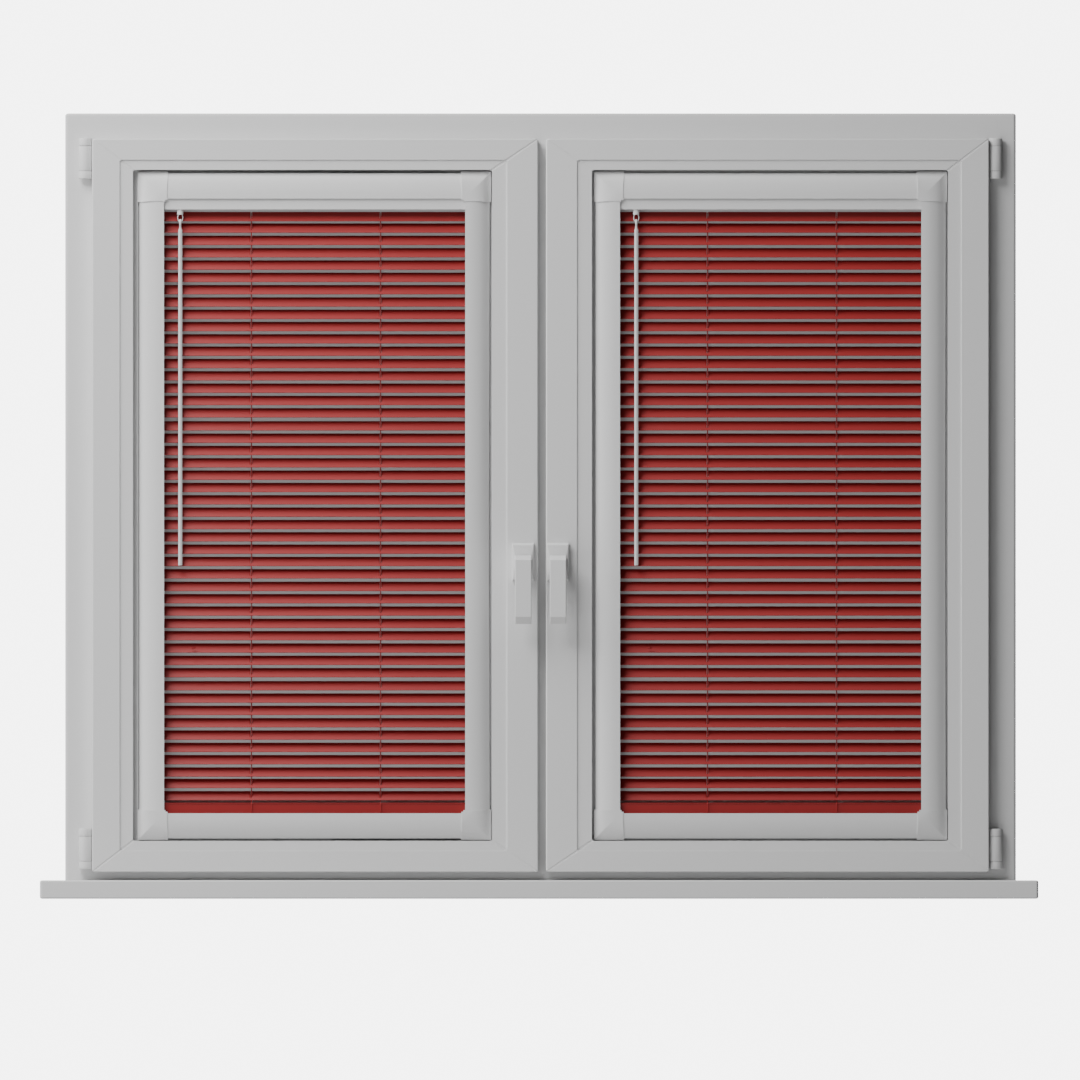 Perfect Fit No Drill Metal Blind - Scarlet - 25mm