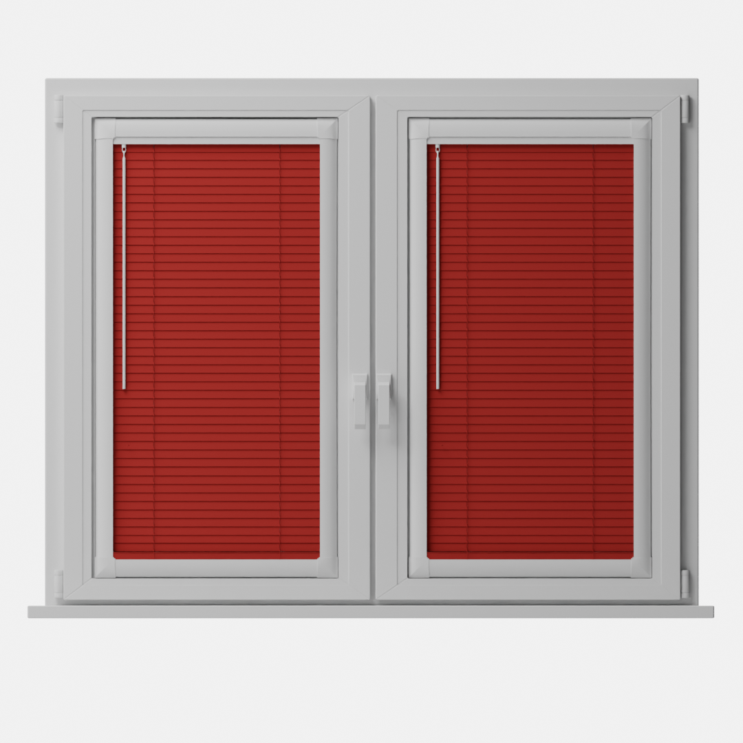 Perfect Fit No Drill Metal Blind - Scarlet - 25mm