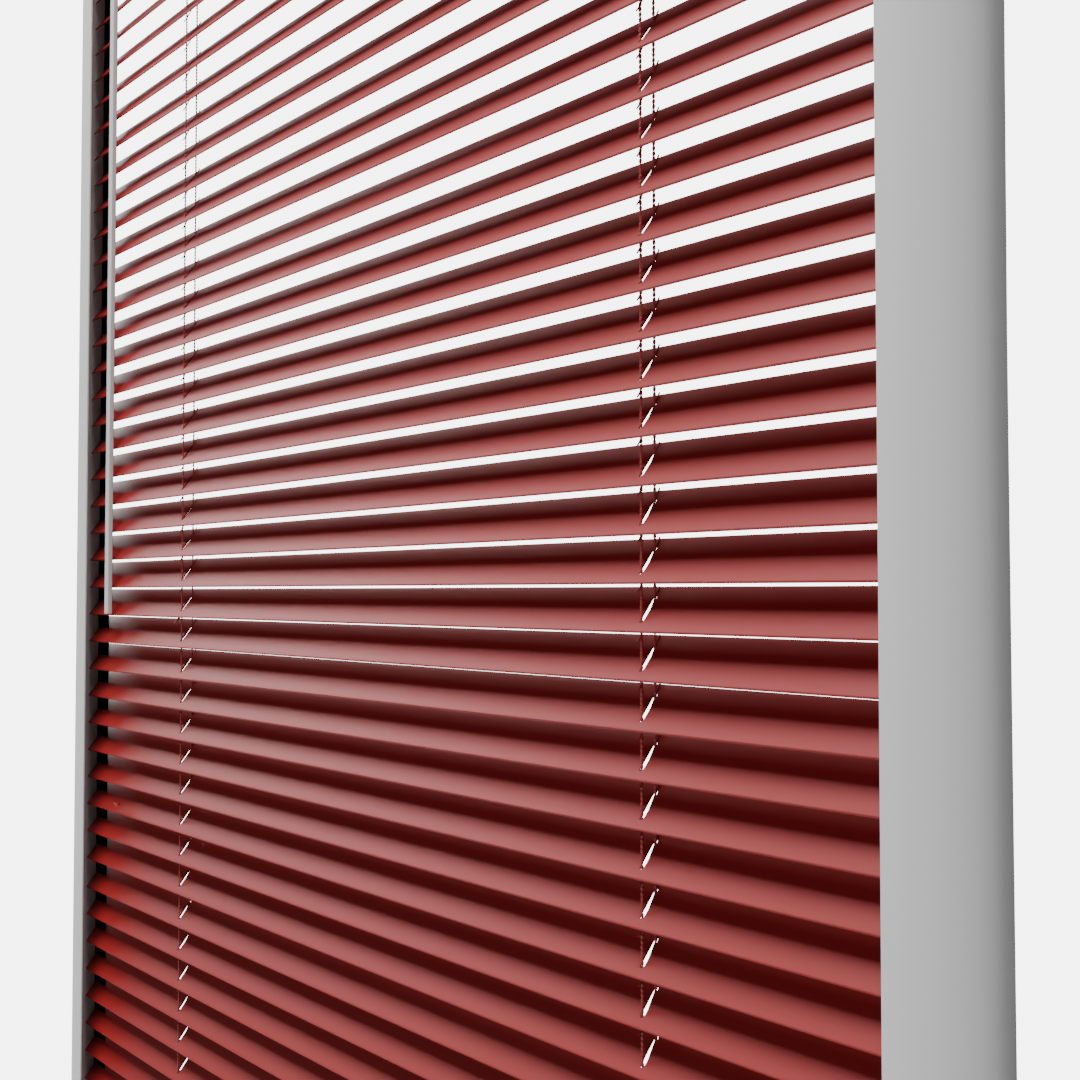 Perfect Fit No Drill Metal Blind - Scarlet - 25mm