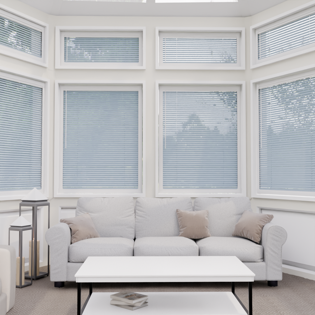 Perfect Fit No Drill Metal Blind - Sea Blue - 25mm