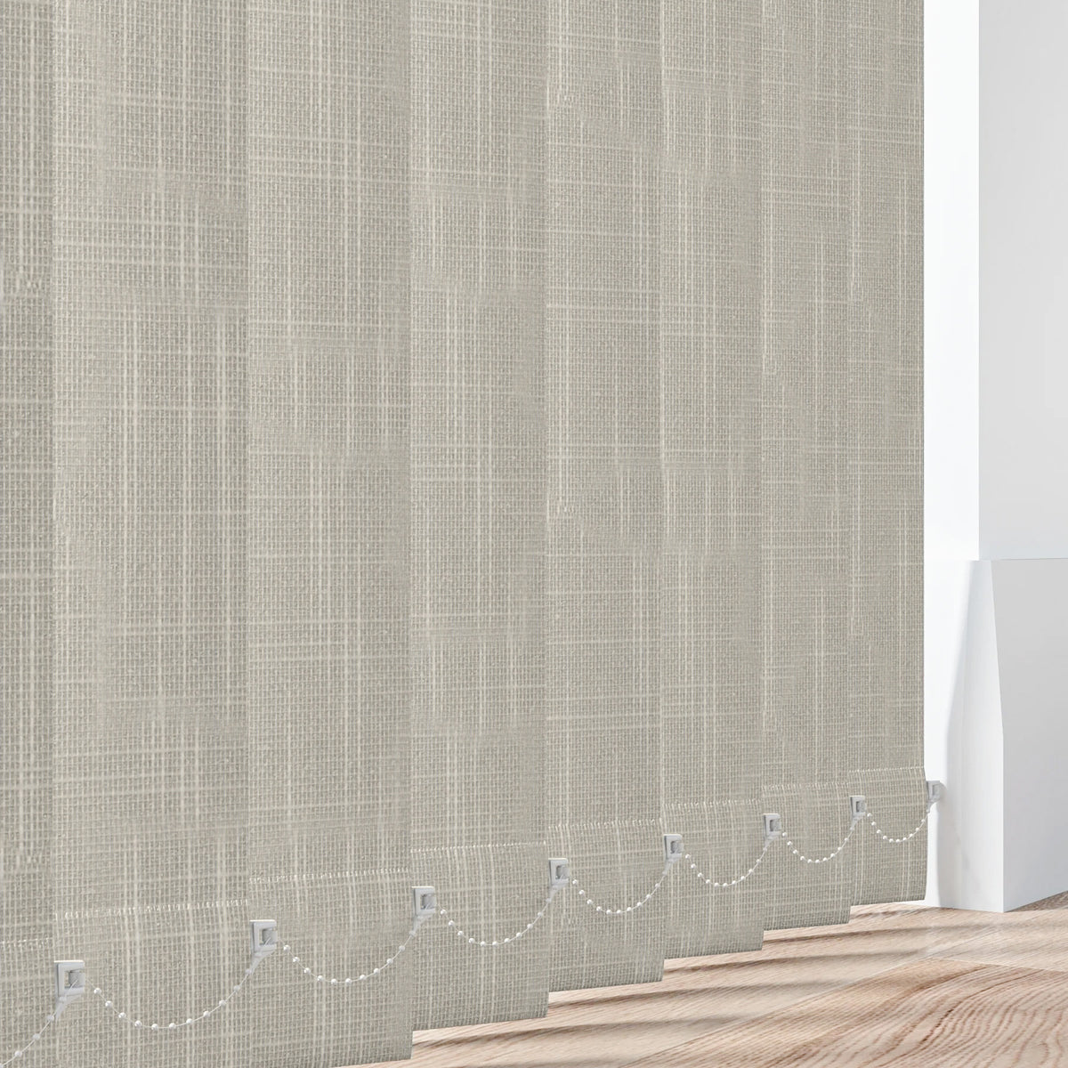 Shantung Silver Vertical Blind