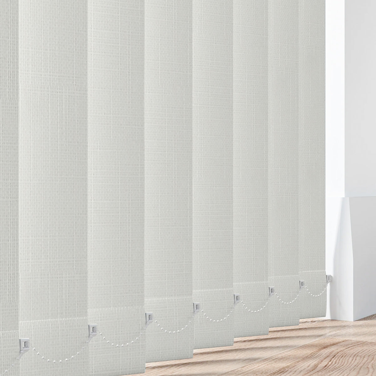 Shantung White Vertical Blind