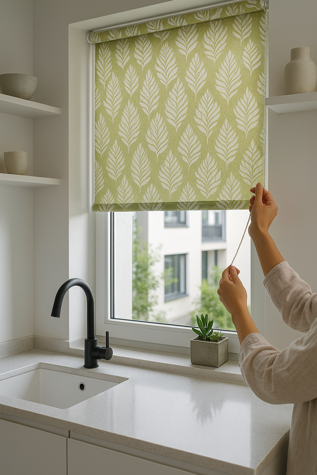 Sherwood Moss Electrical Roller Blind