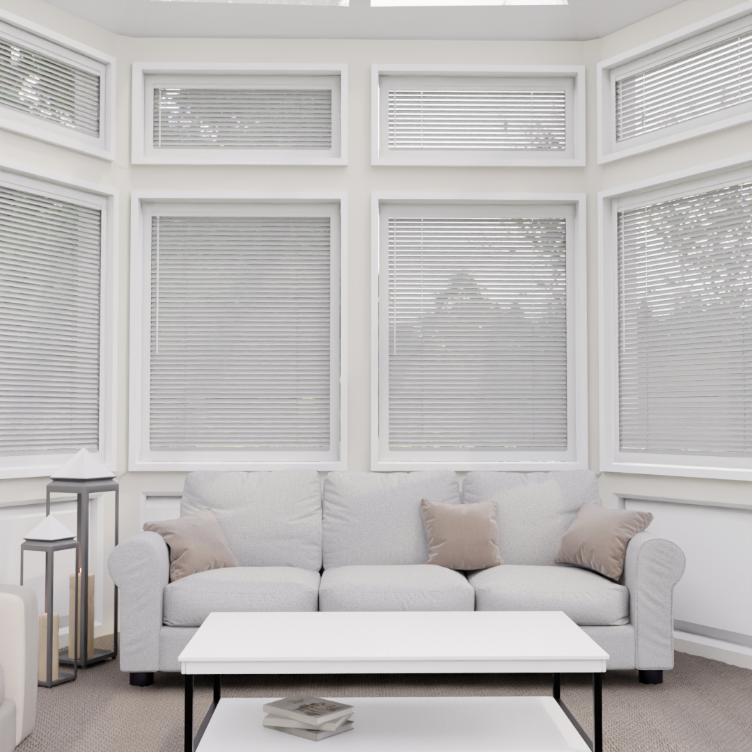 Perfect Fit No Drill Metal Blind - Shiny Silver - 25mm
