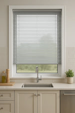 Shiny Silver Metal Venetian Blind - 25mm