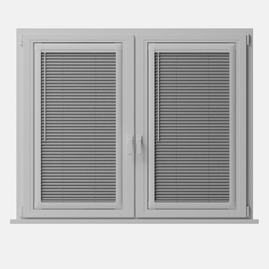 Perfect Fit No Drill Metal Blind - Silver Lustre - 25mm