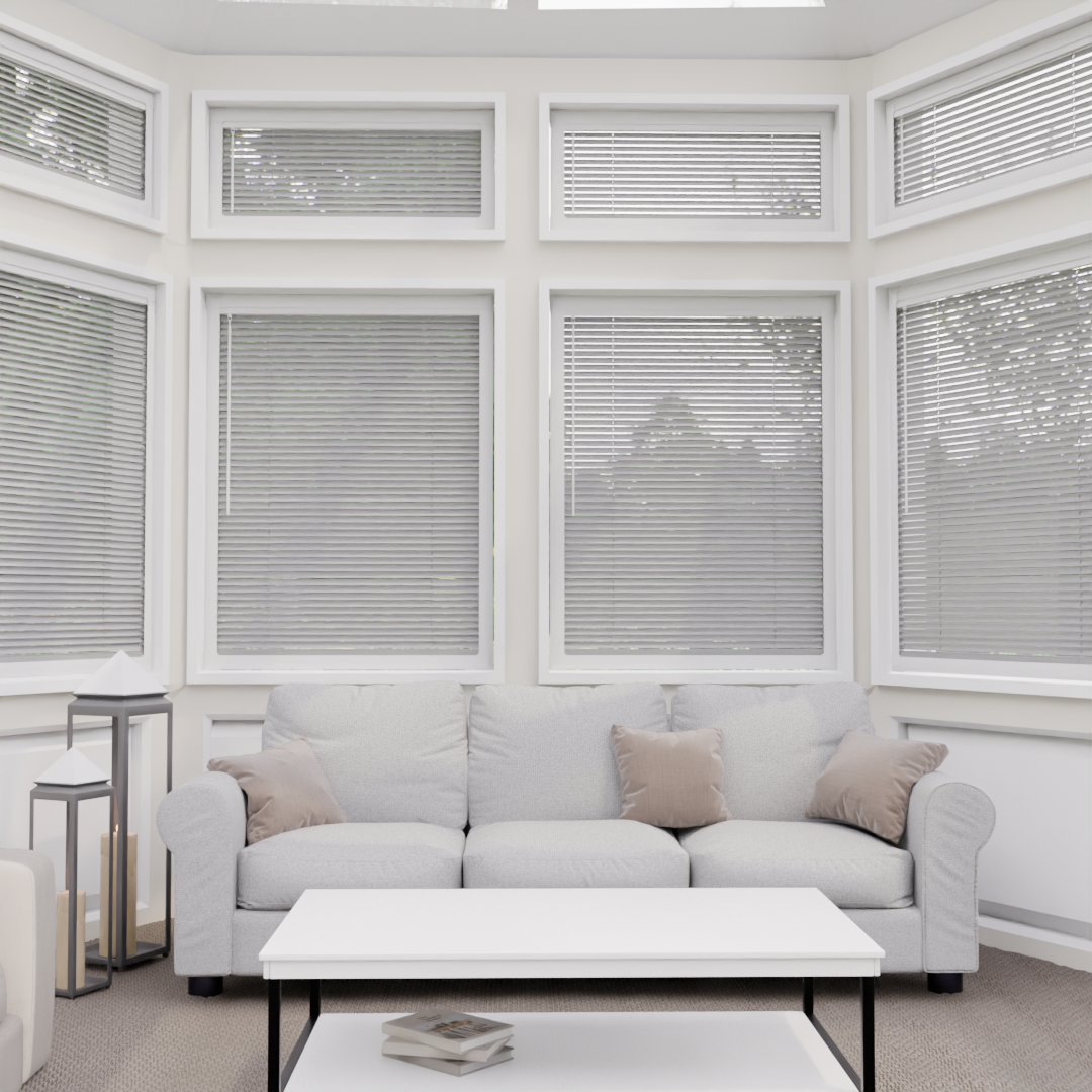 Perfect Fit No Drill Metal Blind - Silver Lustre - 25mm