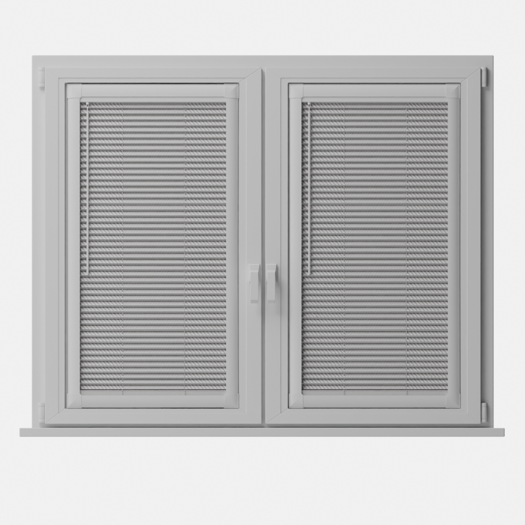 Perfect Fit No Drill Metal Blind - Silver Pitch - 25mm