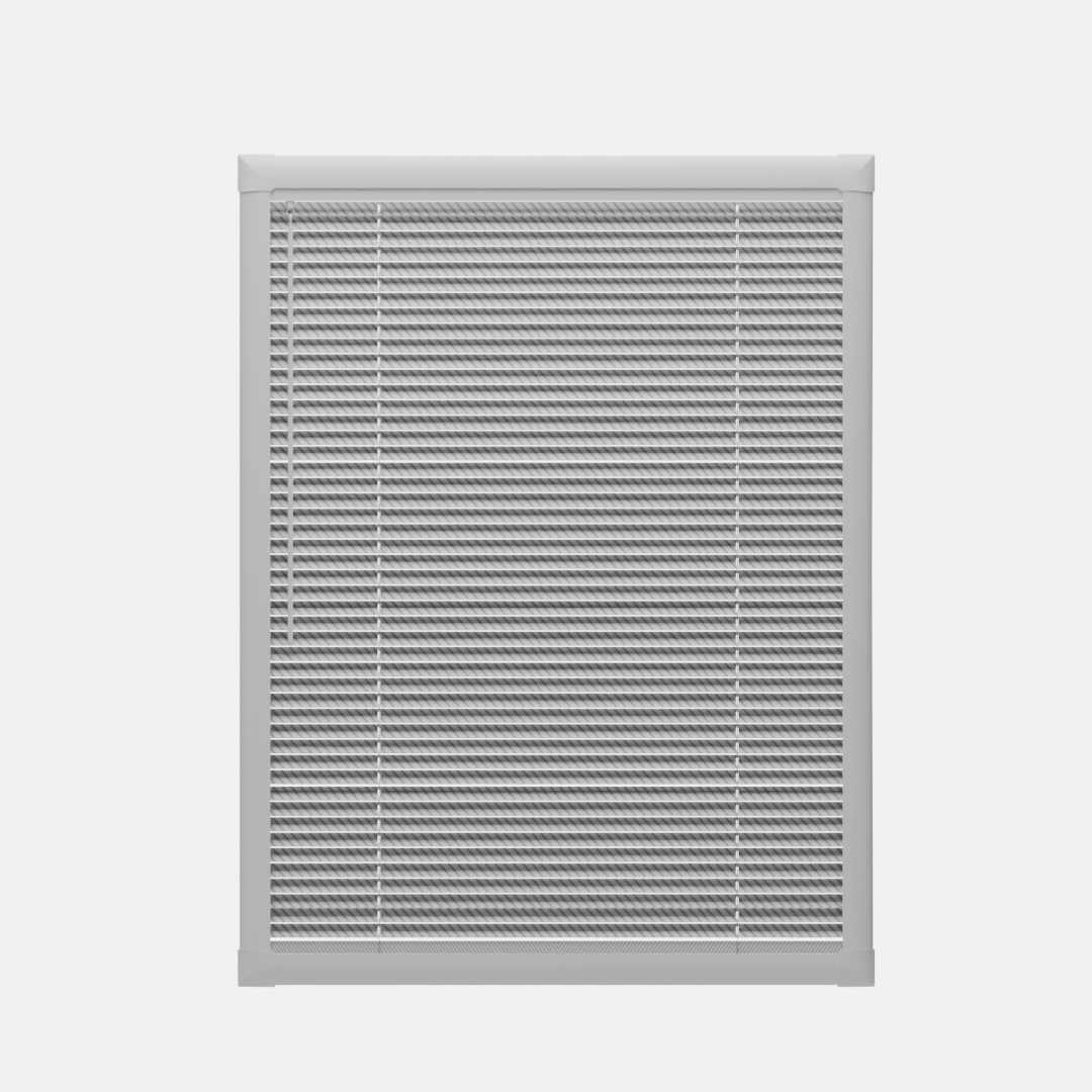 Perfect Fit No Drill Metal Blind - Silver Pitch - 25mm