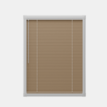 Perfect Fit No Drill Metal Blind - Soft Brown - 25mm