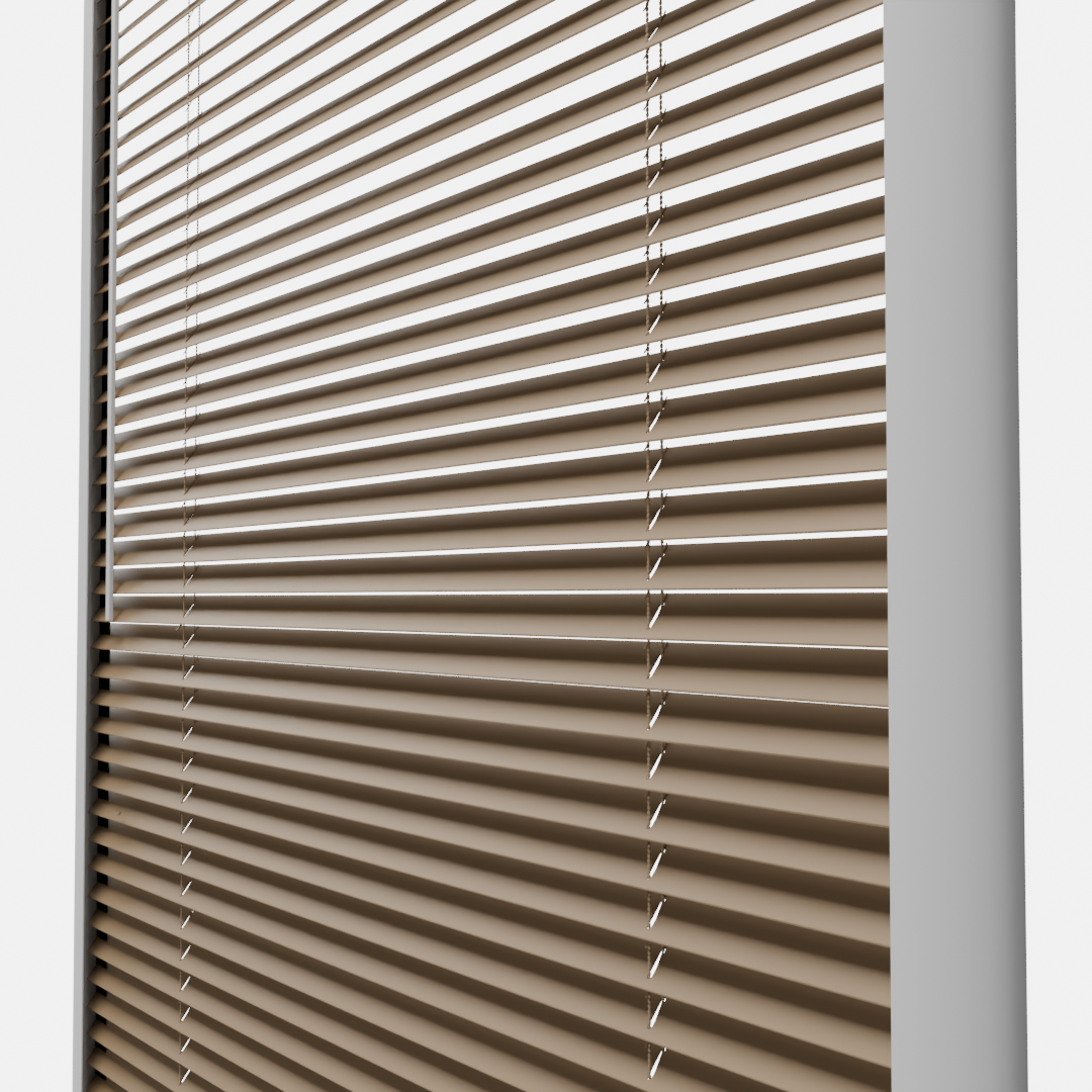 Perfect Fit No Drill Metal Blind - Soft Brown - 25mm