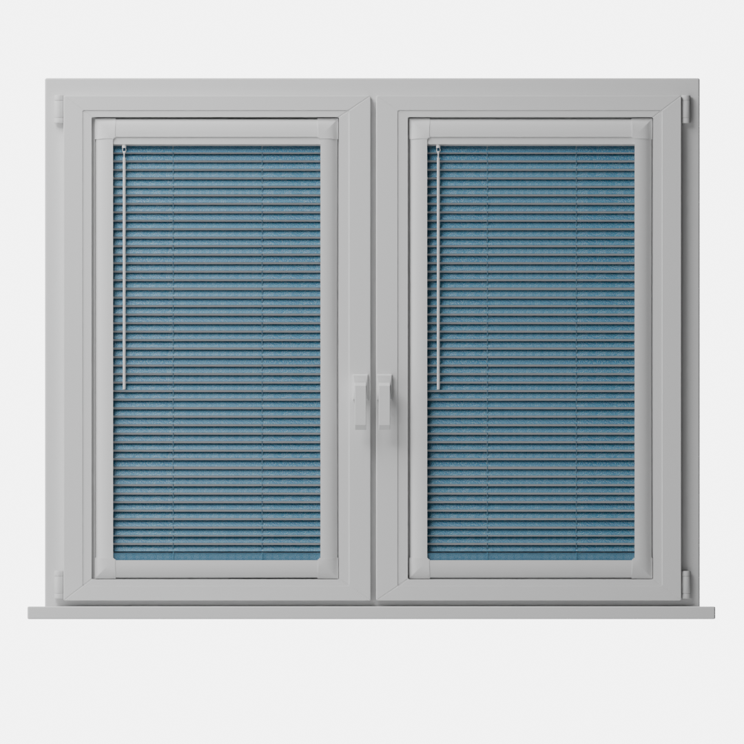 Perfect Fit No Drill Metal Blind - Sparkle Blue - 25mm