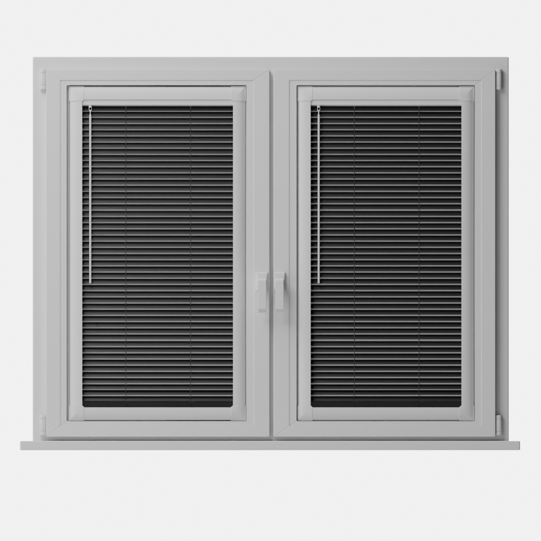 Perfect Fit No Drill Metal Blind - Sparkle Black - 25mm