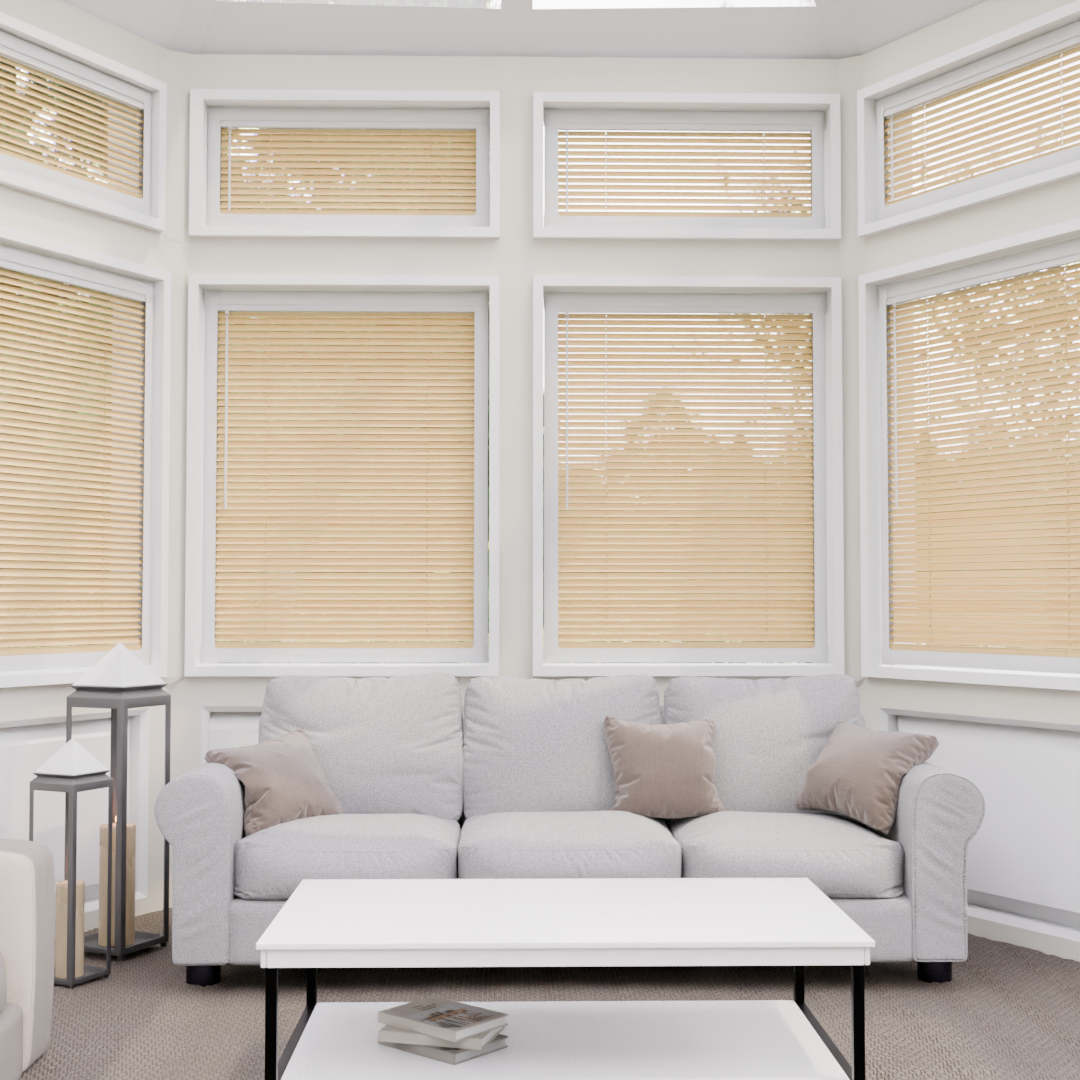 Perfect Fit No Drill Metal Blind - Sugar Maple - 25mm