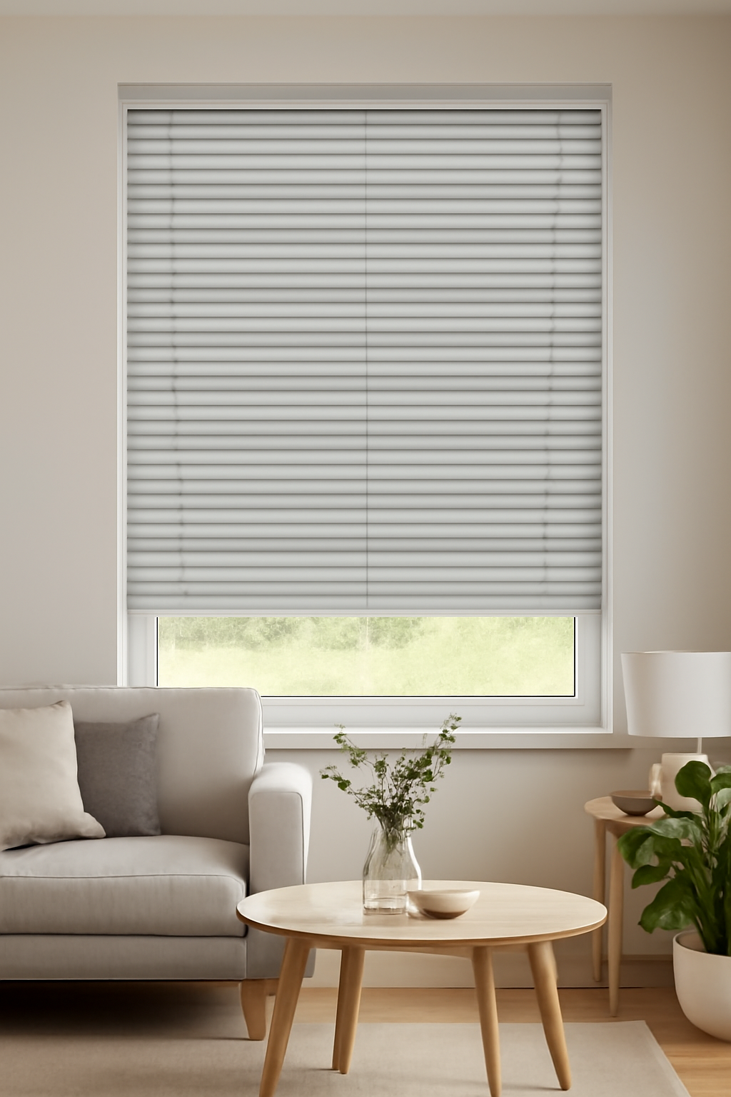 Urban Pewter Faux Wooden Blind - 50mm