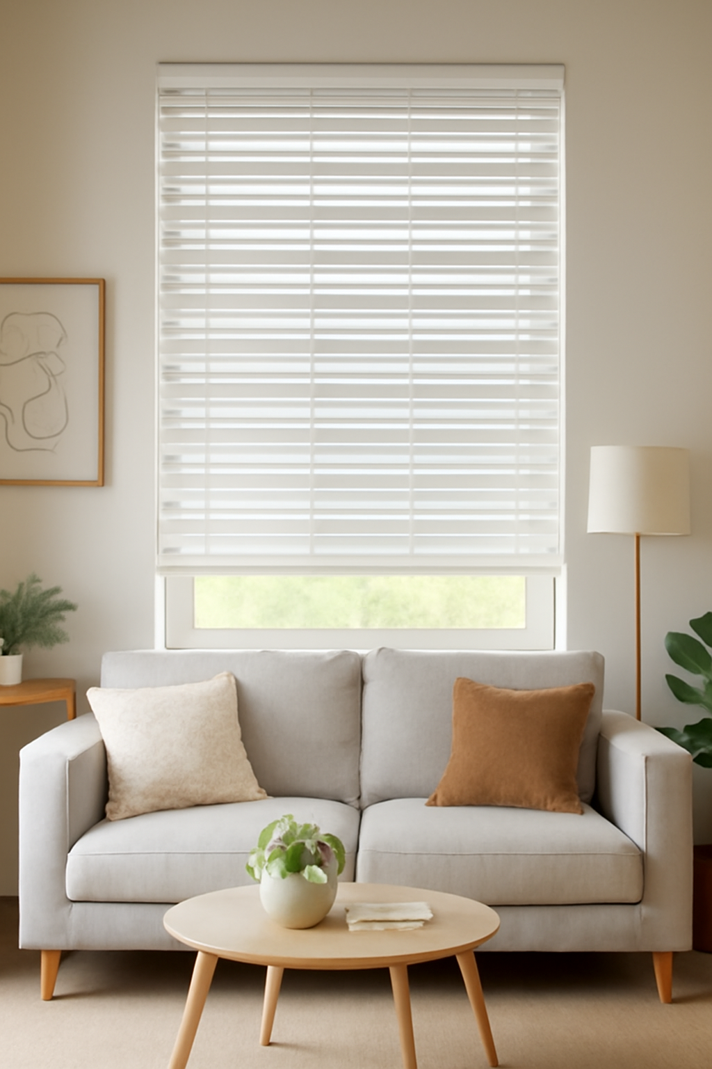 Urban Lily White Faux Wooden Blind - 50mm