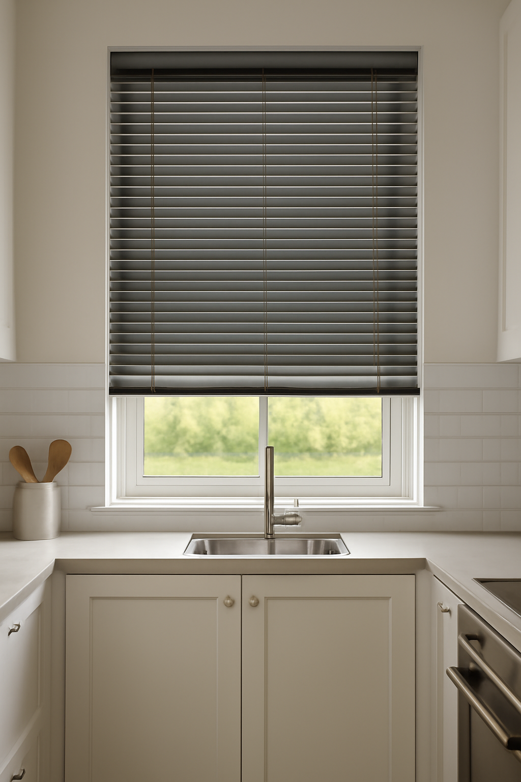 Urban Midnight Faux Wooden Blind - 50mm