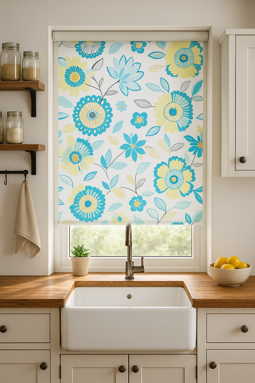 Valentina Teal Electrical Roller Blind