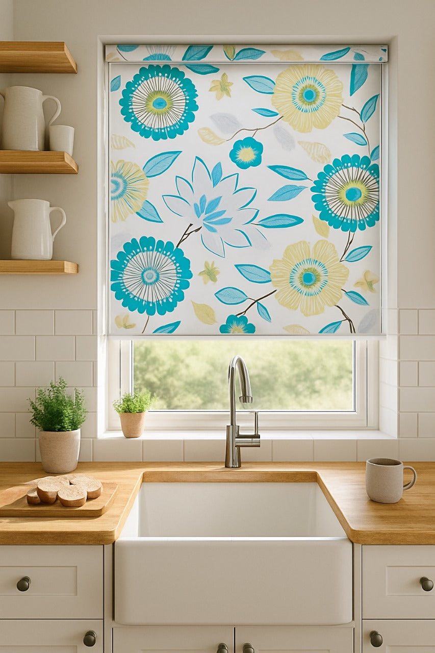 Valentina Teal Roller Blind