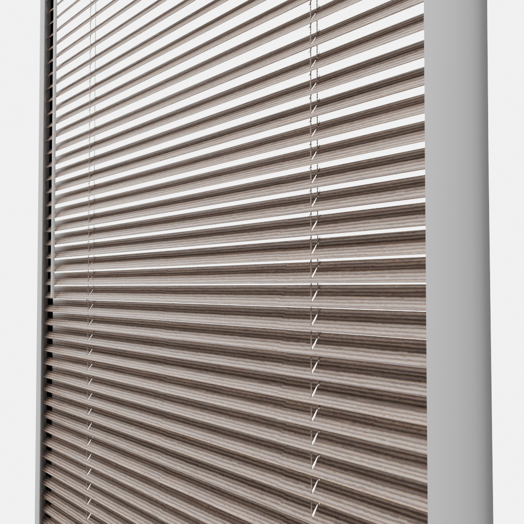 Perfect Fit No Drill Metal Blind - Walnut - 25mm