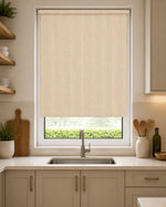 Gravity Beige - PVC Blackout Waterproof Roller Blind