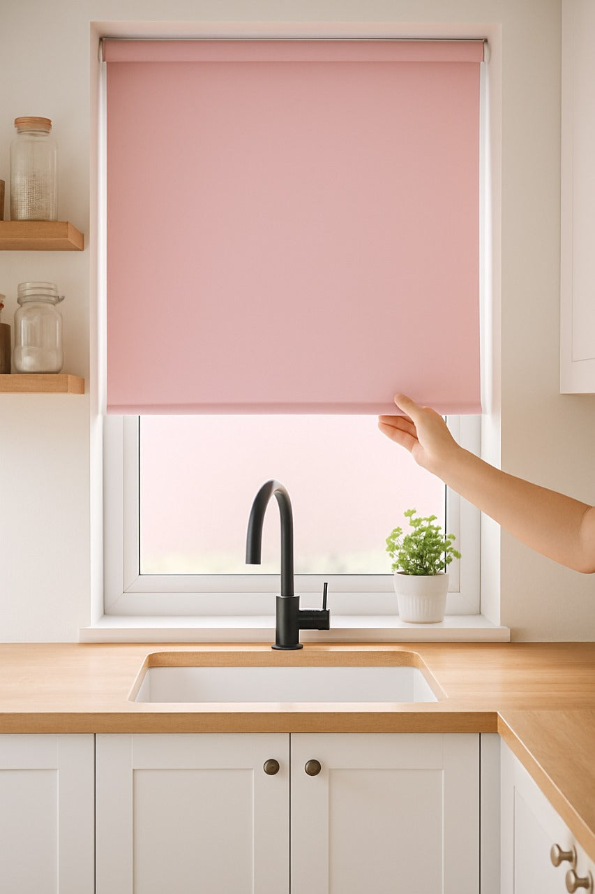 Unity Polaris Baby Pink Roller Blind