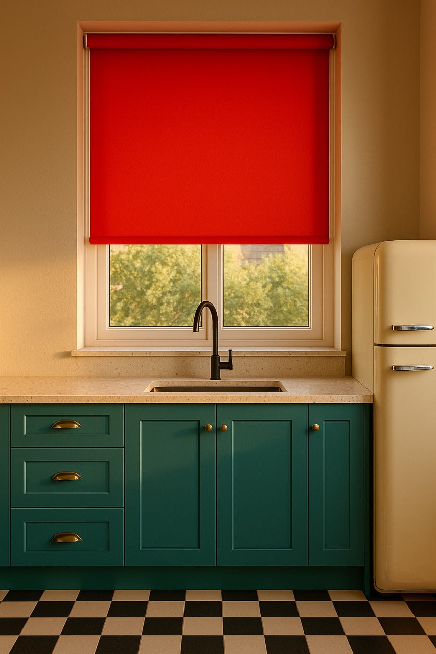 Zahra Red Roller Blind