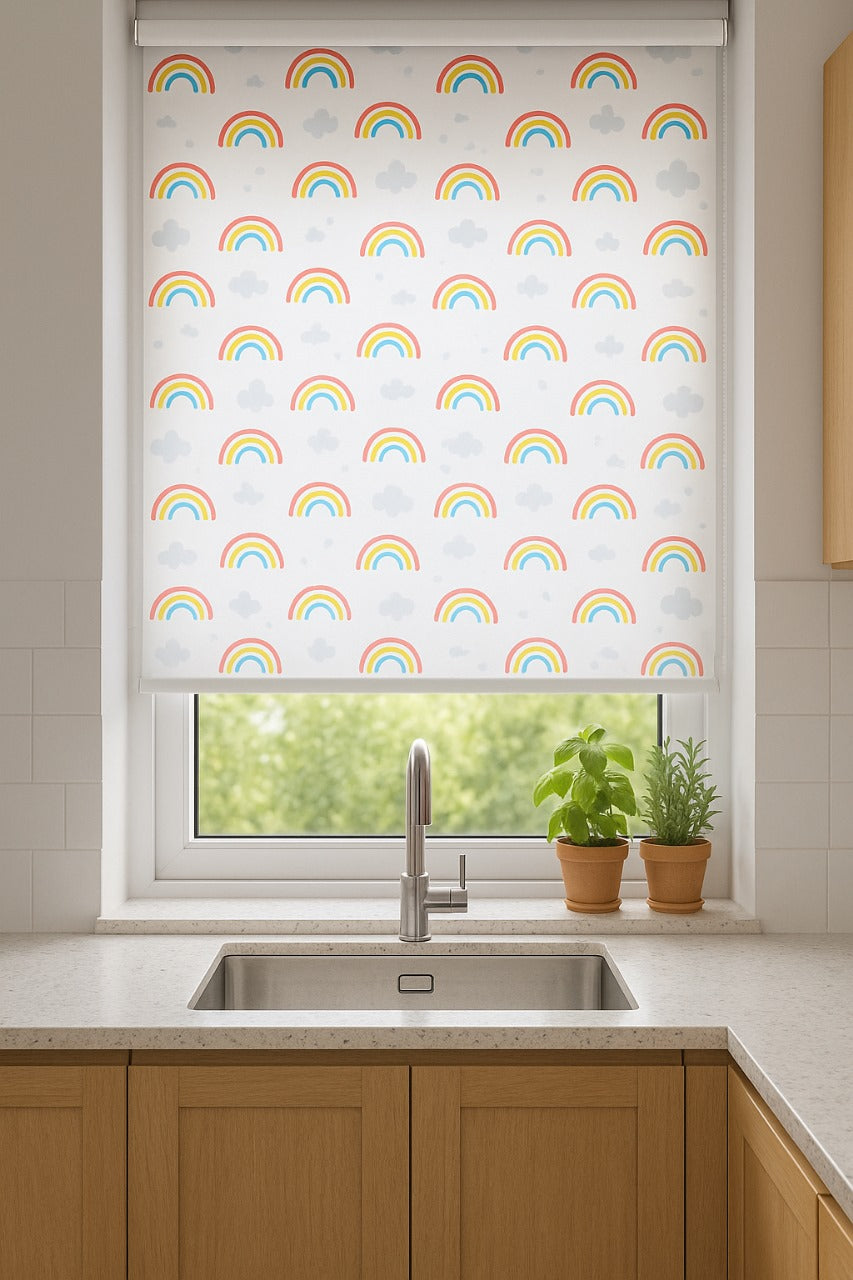 Happy Rainbows Multi Electrical Roller Blind