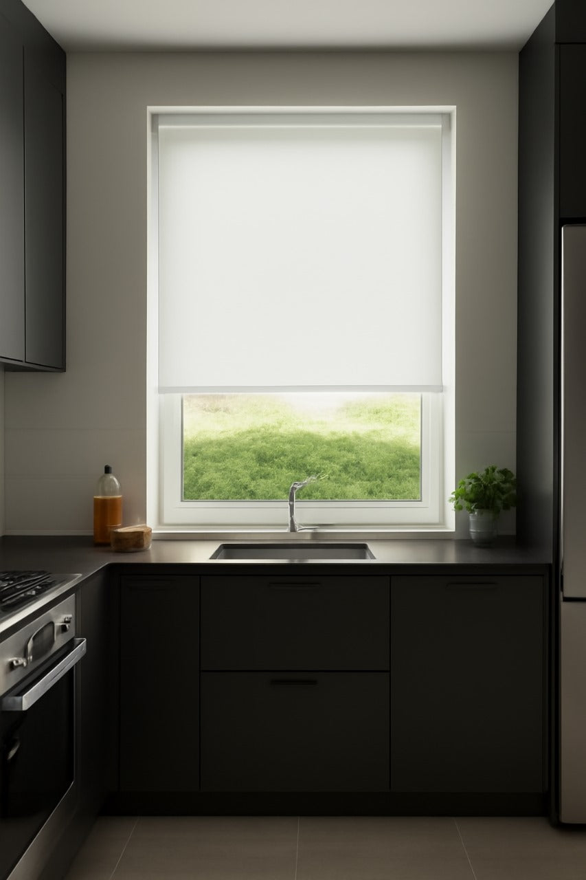Candence White Electrical Roller Blind