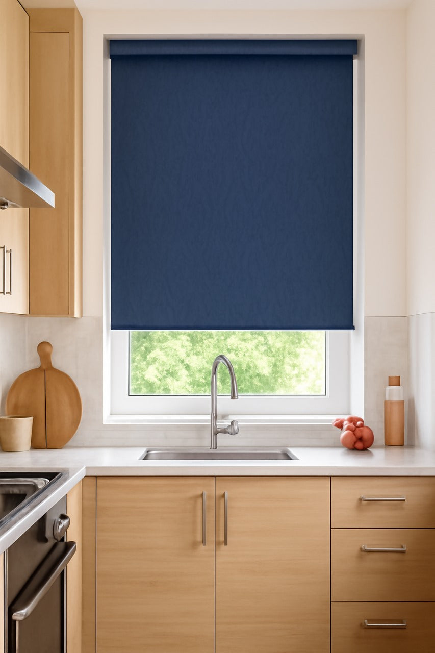 Cubik Navy Electrical Roller Blind