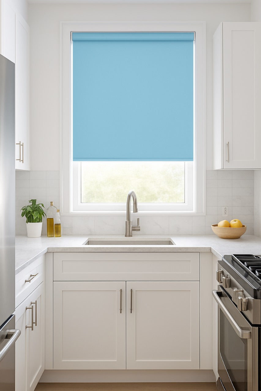 Atlantex Asc Blue Electrical Roller Blind
