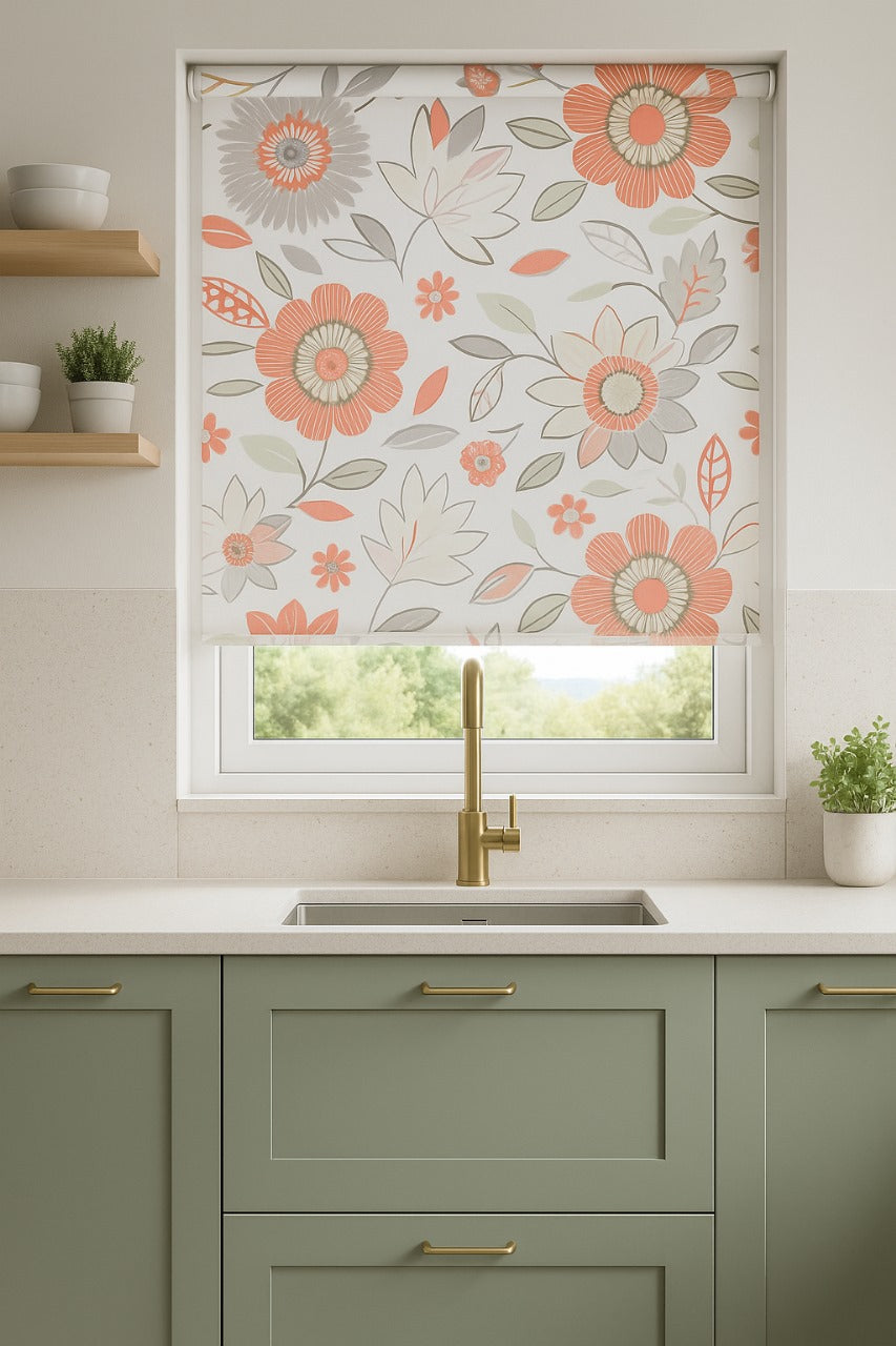 Valentina Poppy Roller Blind