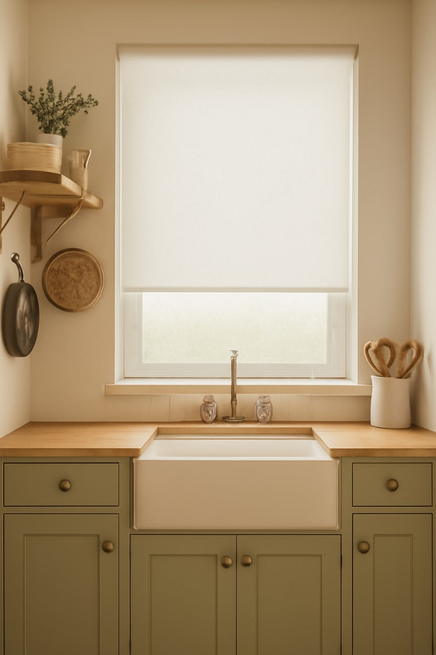Boston Fr Ecru Electrical Roller Blind