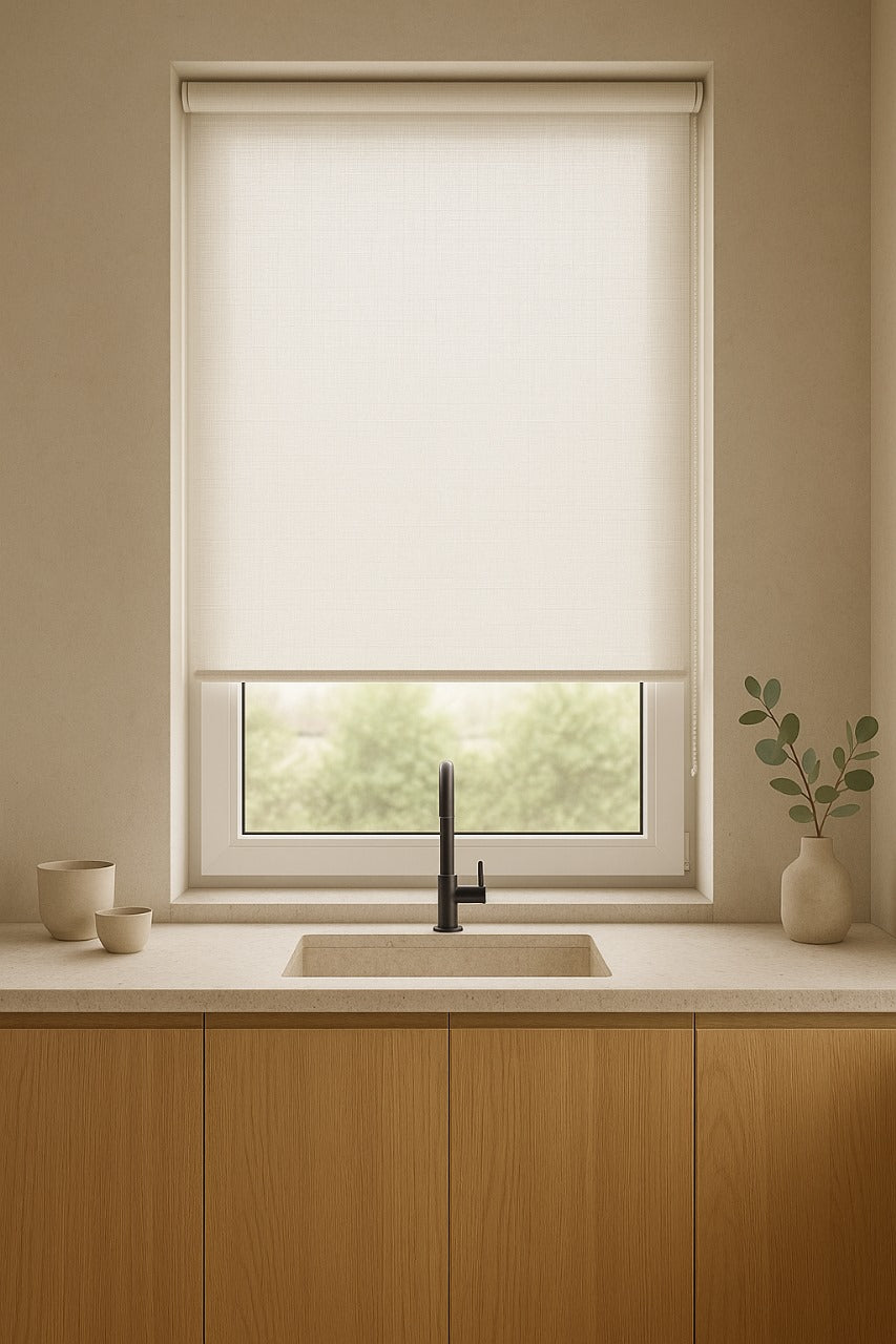 Venga Ecru Electrical Roller Blind