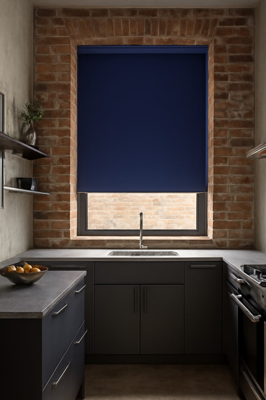 Palette Dark Blue Roller Blind
