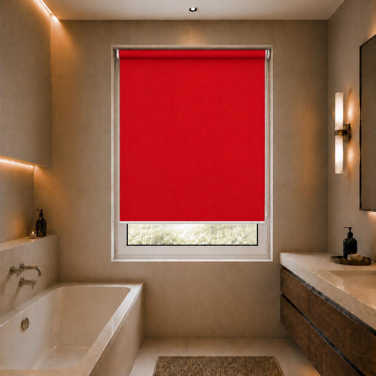Zahra Red Roller Blind