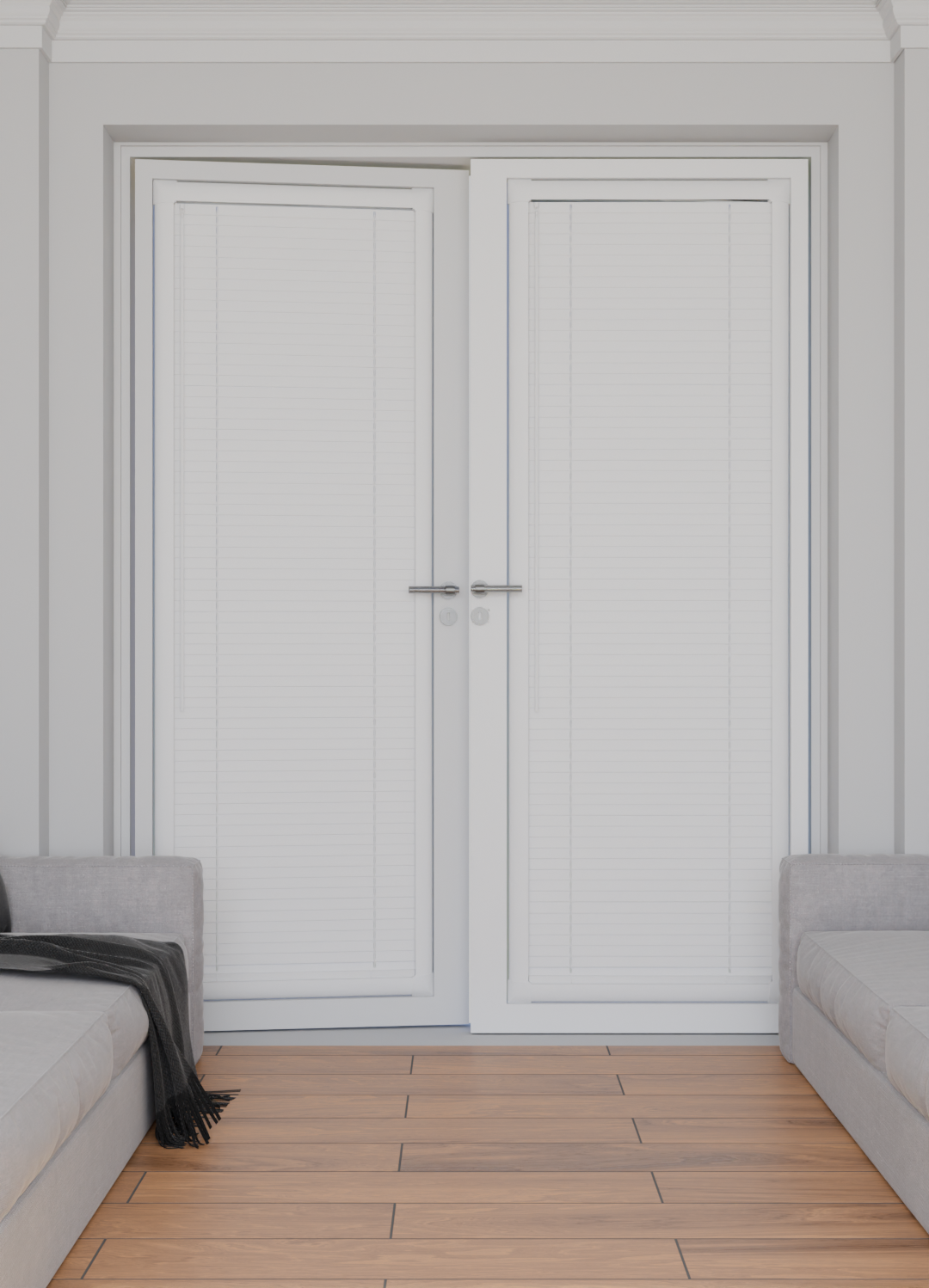 Perfect Fit No Drill Metal Blind - White Shimmer - 25mm