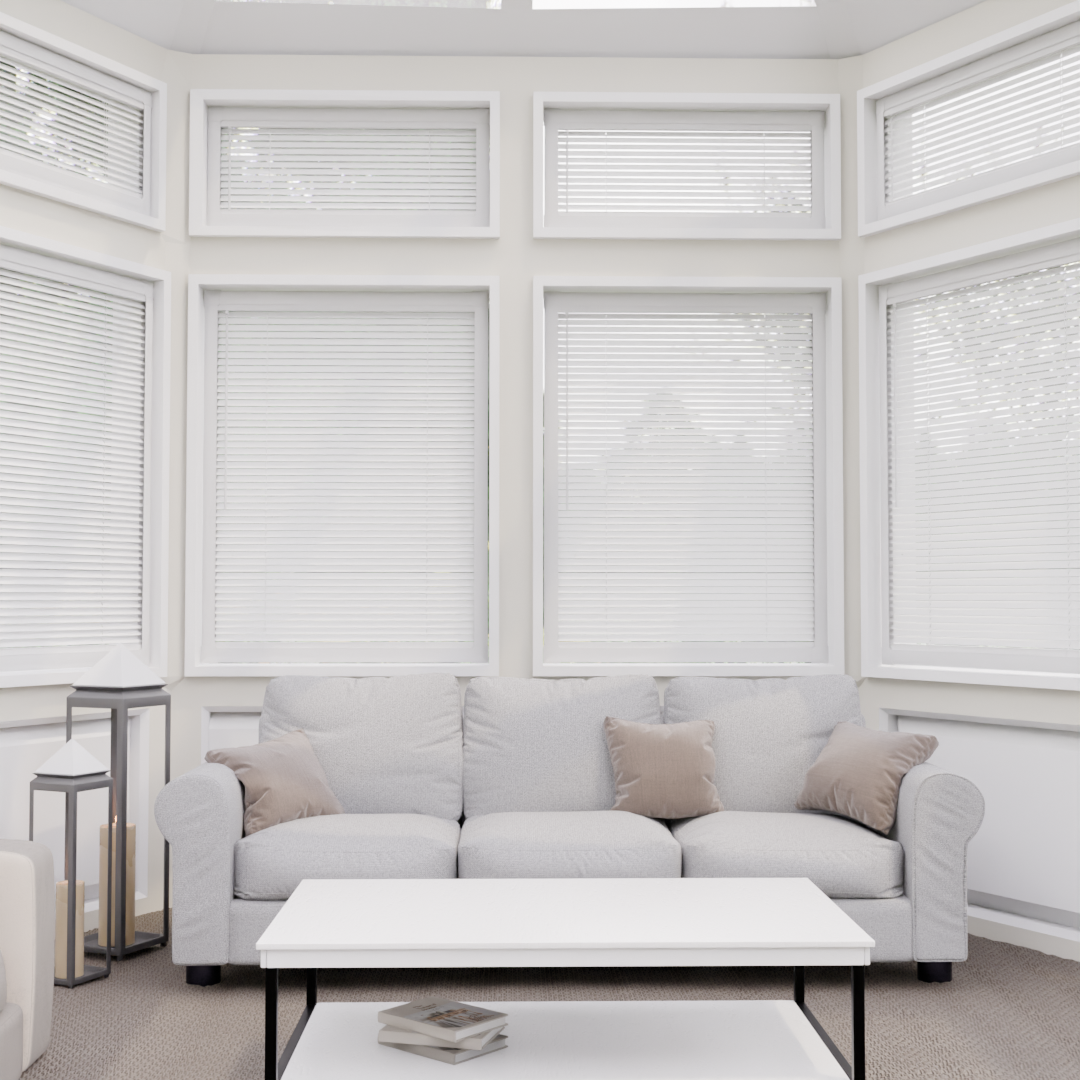 Perfect Fit No Drill Metal Blind - White Shimmer - 25mm