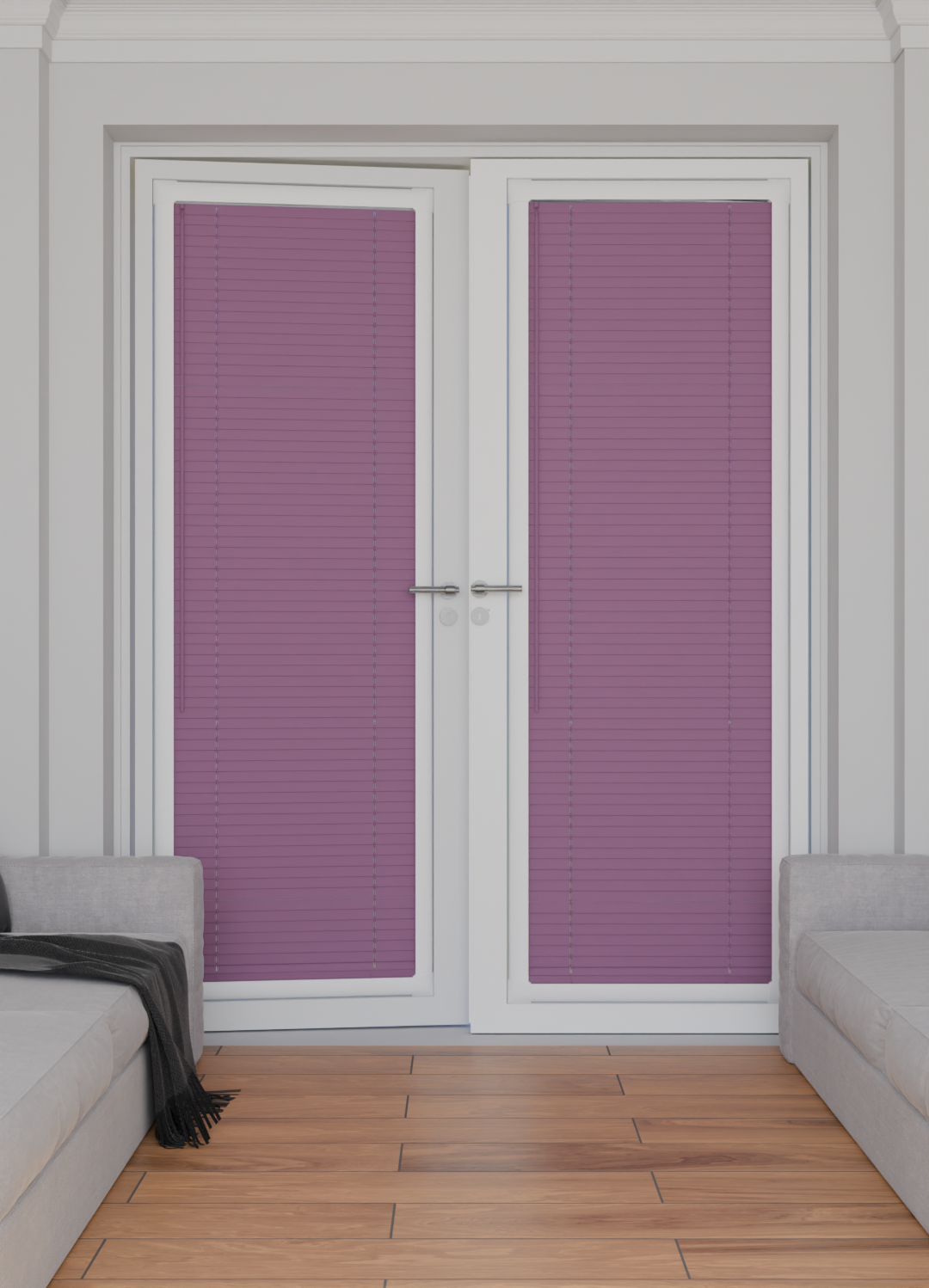 Perfect Fit No Drill Metal Blind - Wild Plum - 25mm