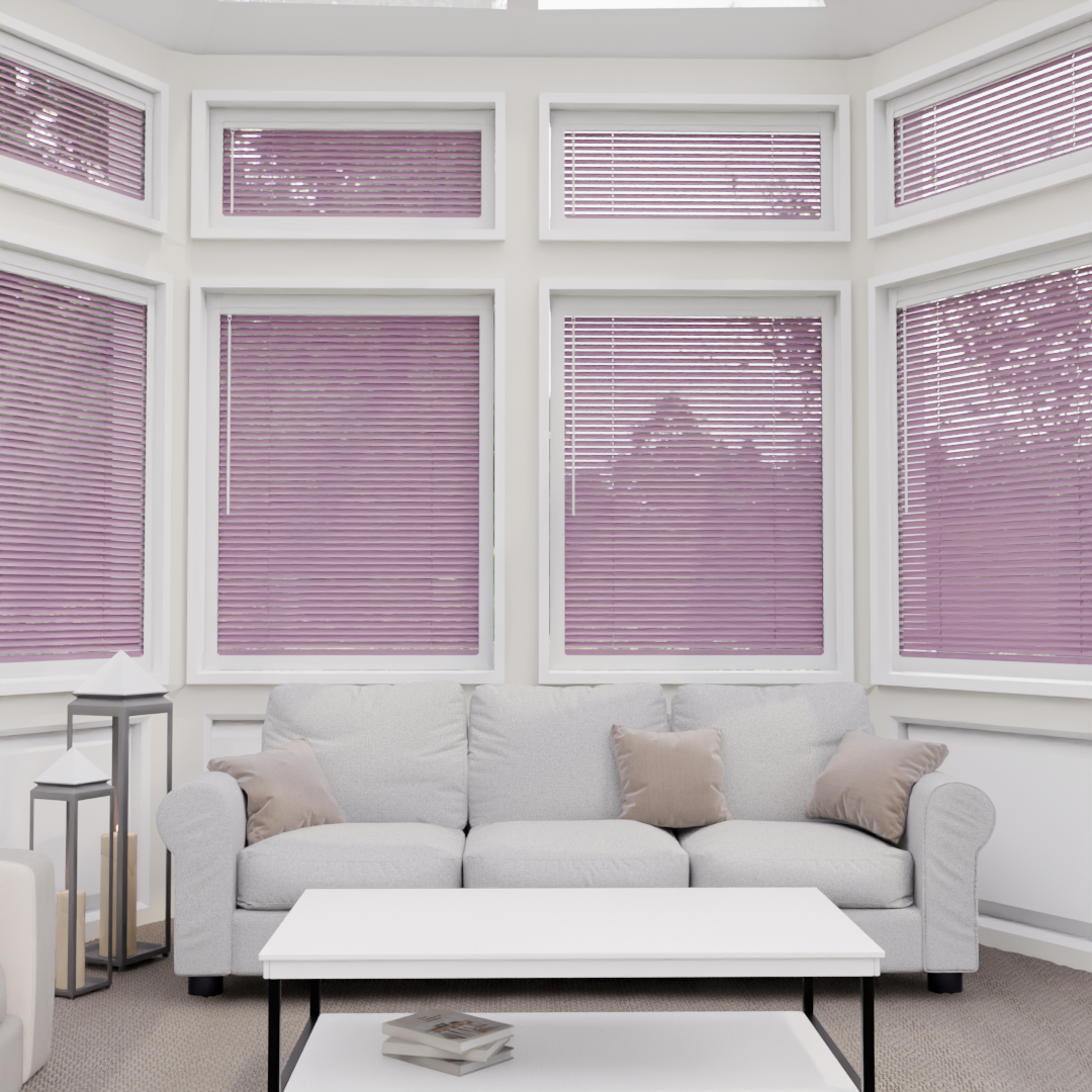 Perfect Fit No Drill Metal Blind - Wild Plum - 25mm
