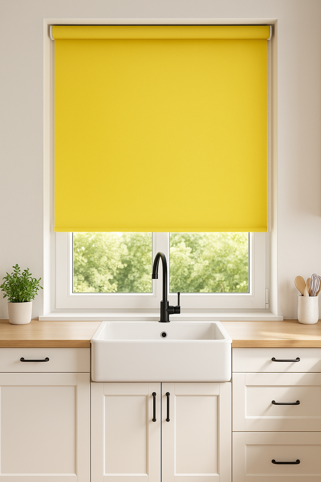 Zahra Mustard Electrical Roller Blind
