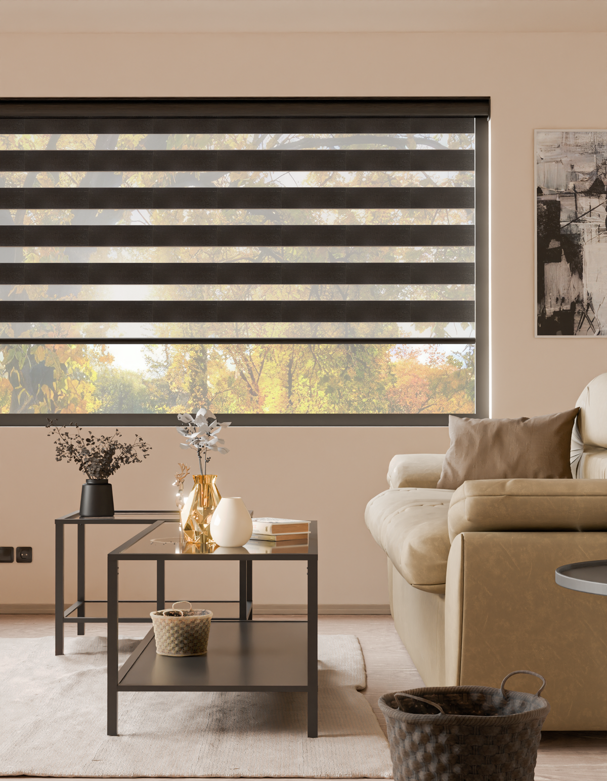 Cashmere Black - Day and Night Blinds