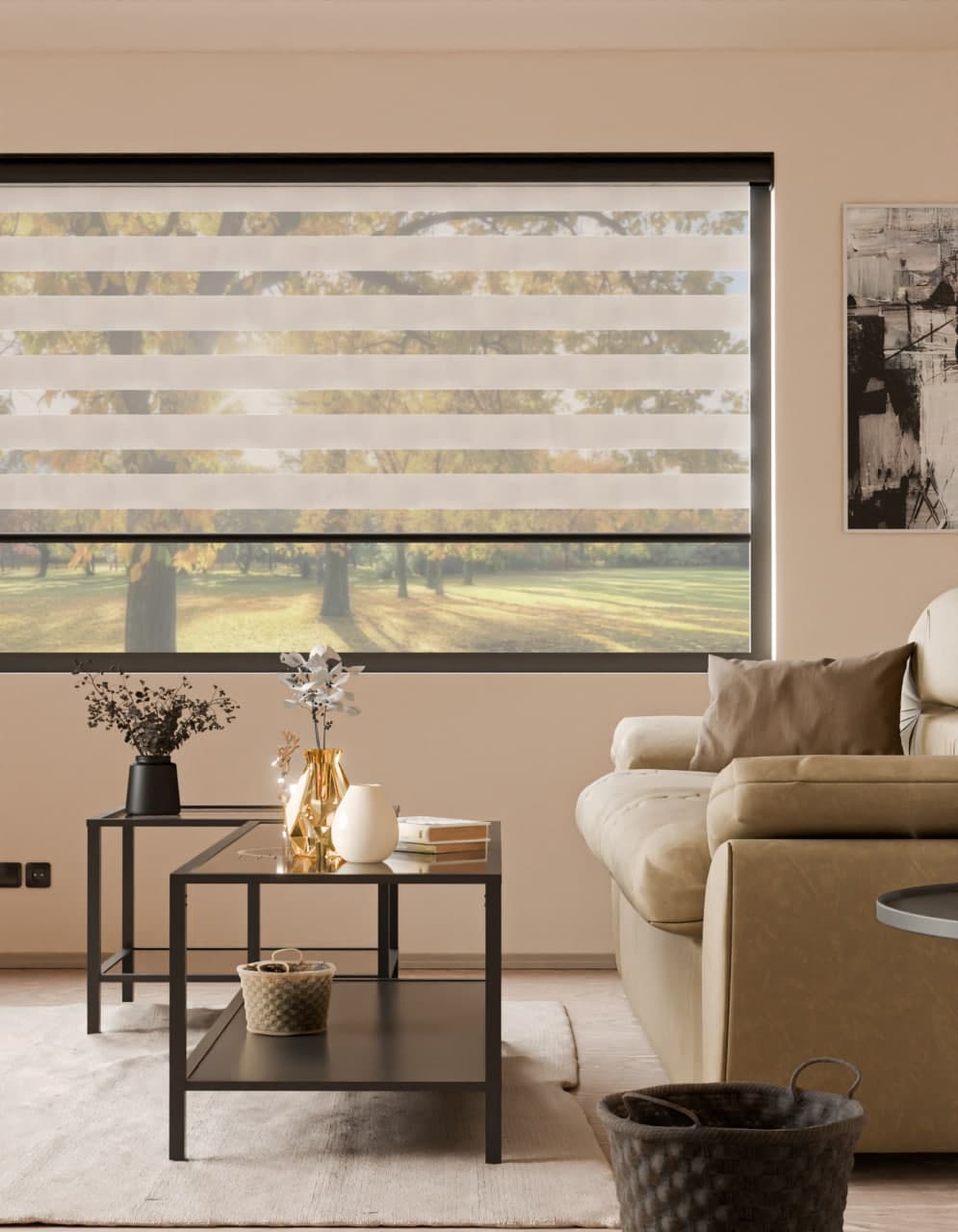 Cashmere White - Day and Night Blinds
