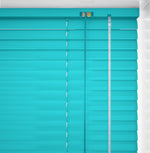 Electric Aqua Metal Venetian Blind