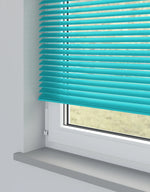 Electric Aqua Metal Venetian Blind