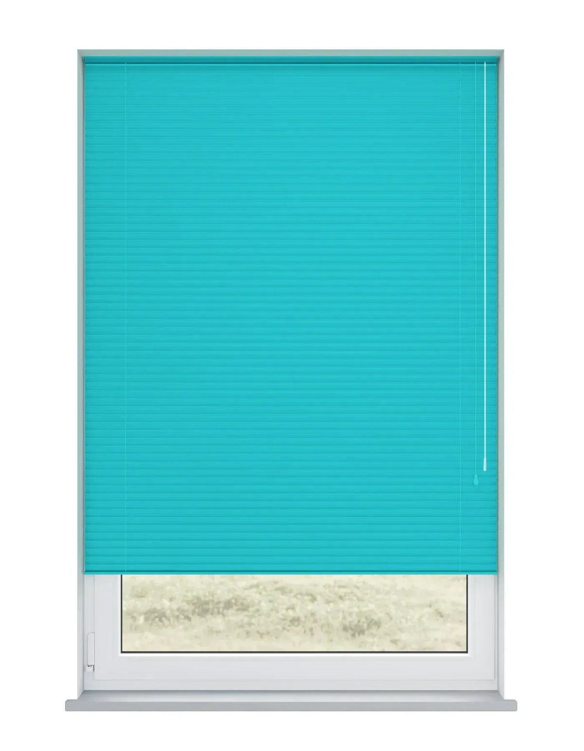 Electric Aqua Metal Venetian Blind